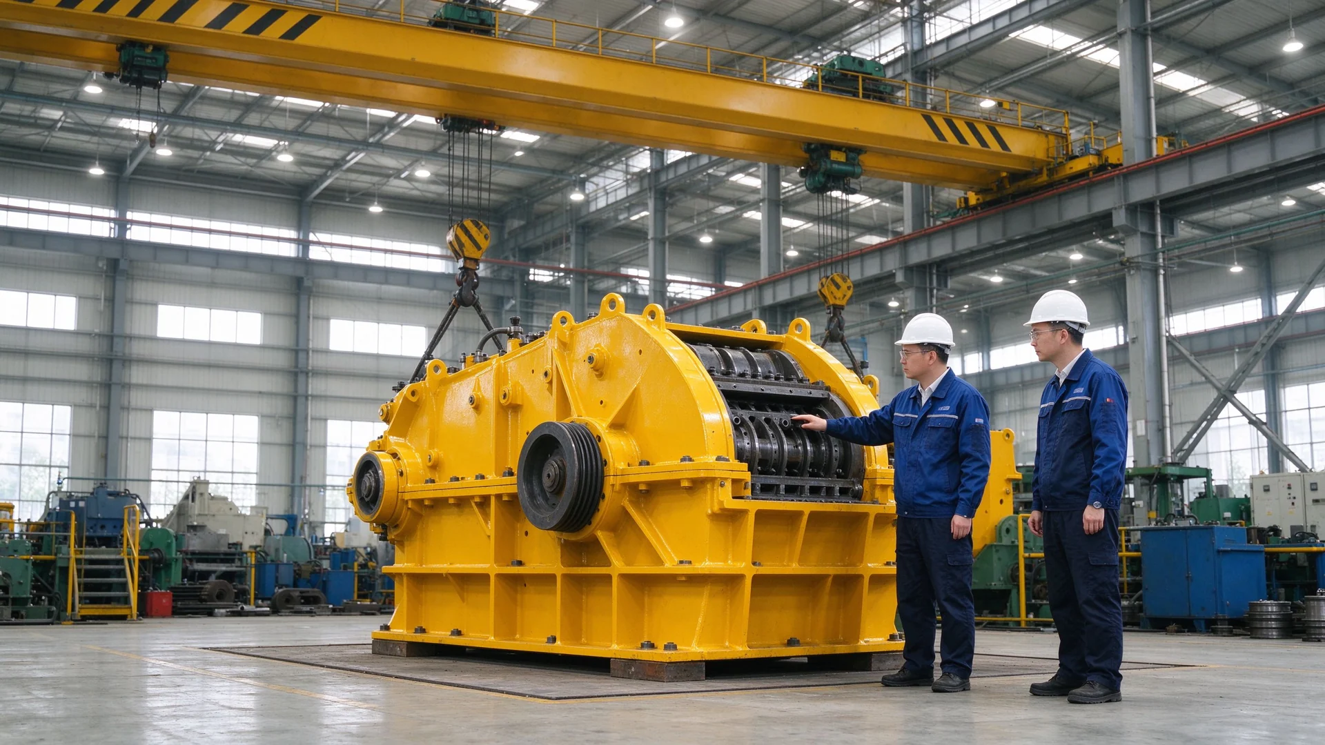 Client-supplied crushing equipment workshop illustration